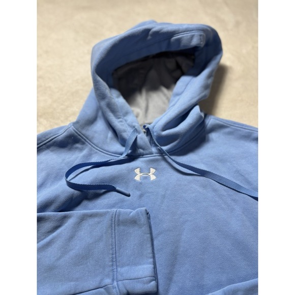 Baby Blue Long Sleeve Under Armour Hoodie Sweatshirt Men's Size Small - Picture 3 of 6